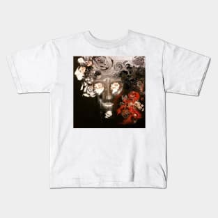 Silver flowers and eyes wide open Kids T-Shirt